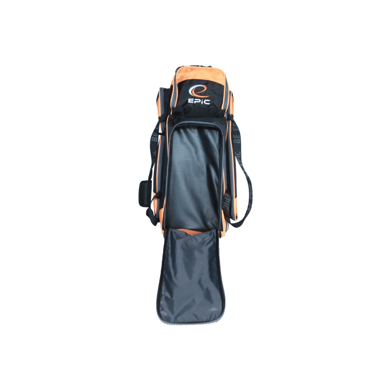Epic 3 Ball Triple Force Premium Black Orange Bowling Bag Epic