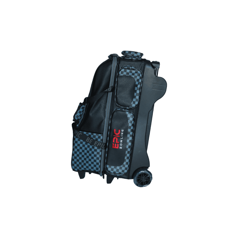 Epic 4 Ball Inline Superior Deluxe Black Slate Plaid Bowling Bag Epic