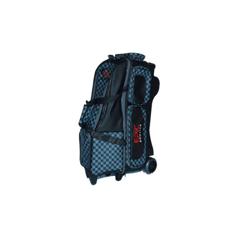 Epic 4 Ball Inline Superior Deluxe Black Slate Plaid Bowling Bag Epic