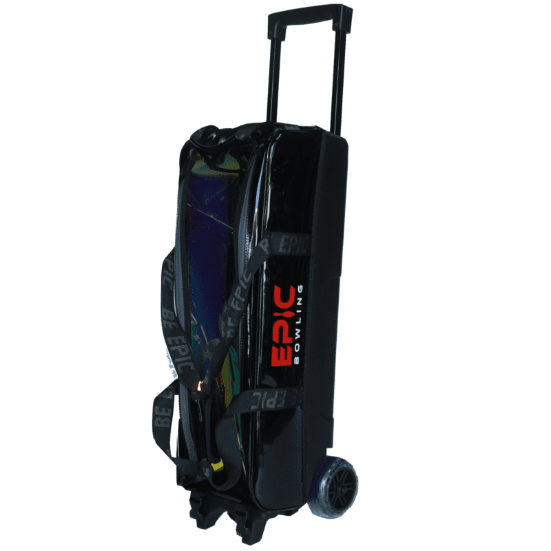 Epic 3 Ball Flash Triple Tote Deluxe Black Bowling Bag Epic Bowling