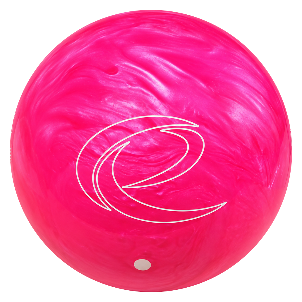 Epic Hot Pink Be Epic bowling ball showing the white Epic e logo