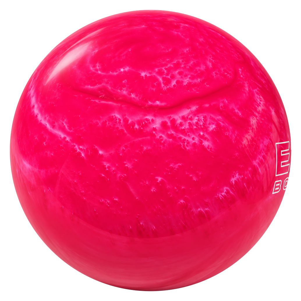 Epic Hot Pink Be Epic bowling ball with the Epic Bowling logo at the right edge